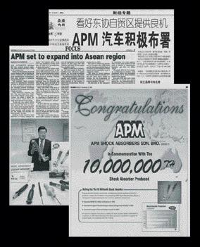 VARIANCE FROM PROFIT FORECAST In the Introduction Document dated 18 November 1999 issued in relation to the listing of APM shares on the Kuala Lumpur Stock Exchange, the Directors made a forecast
