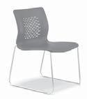 INTU SRIS intu uest / Stacking SIN # 711-19 Available as guest/stack chair Chrome frame. Available in all plastic in seven colors or with an upholstered seat.
