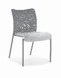 TAM UP SRIS team up uest / Stacking SIN # 711-19 Mesh back or fully upholstered side chair with or without arms. Wall saver frame in silver or black. Available with 1" additional seat foam.