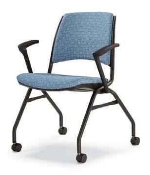A ciro BST $515 Ability to Nest with Other Chairs Upholstered Back and Seat Silver or