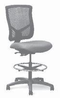 BOLRO SRIS bolero Mid Back and Stools SIN # 711-18 Mesh back available in three different colors. Available with seven arm and four control options. Molded seat foam.