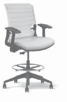 INSYNC SRIS insync with Leather or Vinyl Back Mid Back, High Back and Stool SIN # 711-18 Choice of fifteen knit back colors, fabric, leather or vinyl with unlimited upholstered seat options.