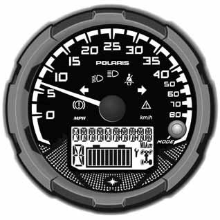 FEATURES AND CONTROLS Instrument Cluster High water pressure may damage components. Wash the vehicle by hand or with a garden hose using mild soap. Do not use alcohol to clean the instrument cluster.