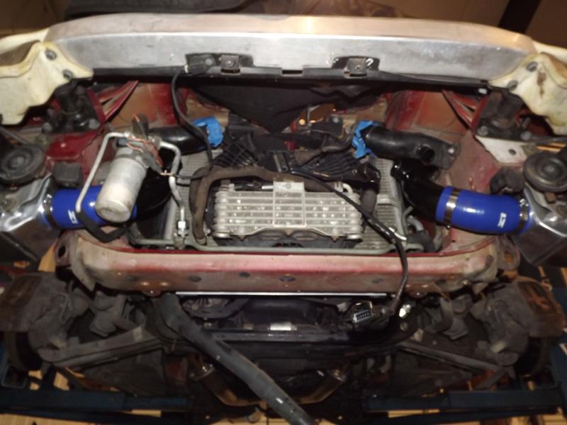 These center pipes will connect the inner ports of the intercoolers to the outer hose in the