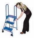 Designed to pivot around its own radius, eliminating the time and frustration of jockeying to position ladder in tight quarters.