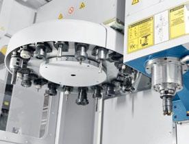 Automatic Tool Changer with 20 tools capacity (ROMI D 600) TOOL CHANGER 4 th axis circular indexing table ROMI MGR This optional allows the machining of parts at any angle and with continuous