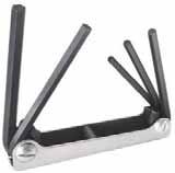 Folding Hex-Key Sets Hex-Key Sets Two key positions (straight-out or right angle) for extra Hex ends are square-cut for a secure full-depth fit and maximum contact with the hex socket to prevent