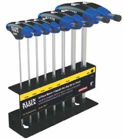 Journeyman TM T-Handle Hex-Keys T-Handle Ball-End Hex-Key Set with Stand Metric Metal stand for convenient mounting on bench or wall. Short blade through handle provides maximum tool versatility.