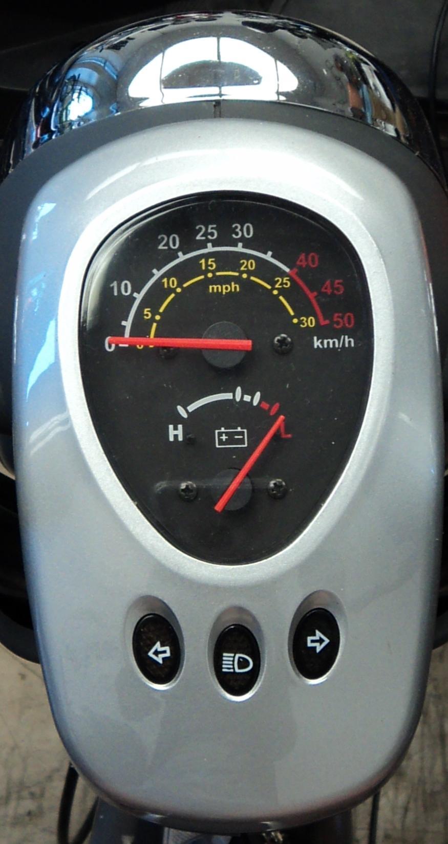 18 P a g e Speedometer This shows the speed you are going at once the bike is running. Power Gauge This meter demonstrates the remaining amount of electricity available in your battery.