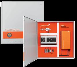 P-Box/E-Box Solar Powered Pre-Assembled Cabinets P-Box P-BOX The P-Box off-grid cabinet can provide a small business and other consumers such as solar home system with energy.