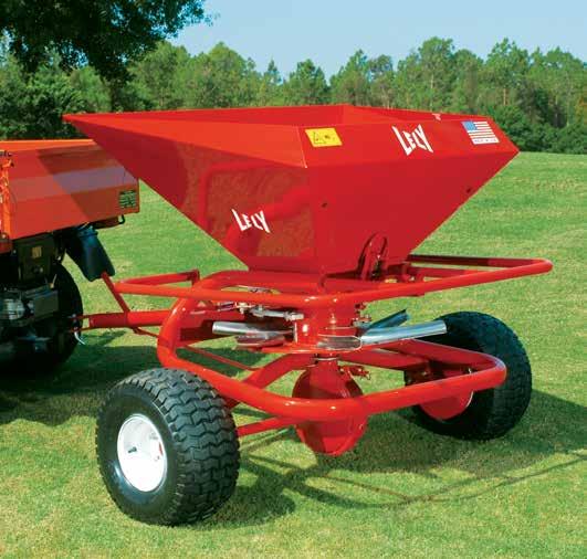 Land wheels are fitted with tractor profile (WGR), or lawn flotation (WFR shown) tires.
