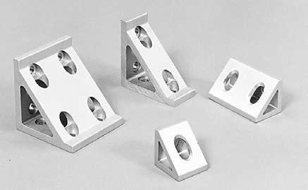 ERV Mounting Options Machined Gussets Machined gussets provide a high strength, accurate right angle connection for ERV5 profiles. The mounting surfaces are milled perpendicular.