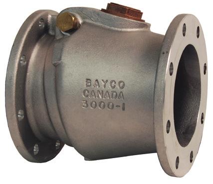 Swing Check Valves Bayco Classic 3000 Series Application: Standards: Materials: Features & Benefits: The classic 3000 series of swing check valves are often used on both the blower and trailer.