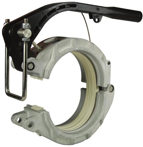 Description 2" painted iron groove x groove clamp with Baylast seal L02BL 3" painted iron groove x groove clamp