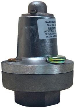 Trailer/Tank Mounted Air Relief Valves Adjustable Pressure Setting Valves Application: Standards: Materials: Features & Benefits: Designed specifically for use on trailer tanks containing dry bulk