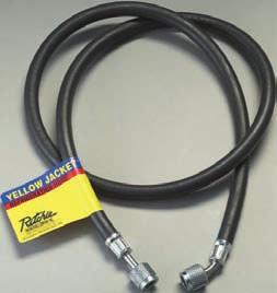 RECOVERY AMMONIA HOSE FUEL OIL ASSEMBLY HOSES YELLOW JACKET HVAC&R VACUUM SUPEREVAC AND HOSES Available black only Designed with steel quick couplers at both ends.