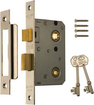 The 2 Lever Rebated Door Lock is supplied with 2 cut keys. The ERA Bathroom Door Lock has been specially designed for bathroom doors.