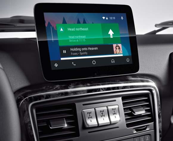 Navigation to and from locations Music streaming Podcast and audio book streaming Siri/Google Now voice assistant Apple CarPlay and Android Auto are completely separate & independent interfaces