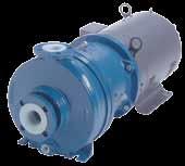 coupled to motor; no mechanical seals to leak or replace Run dry ability with carbon bushing Superior corrosion resistance in most extreme chemical processes ANSI or ISO flange mounting Close