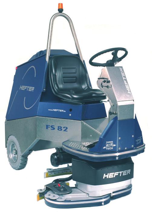 RIDE - ON MACHINE FS 82 The HEFTER technologies VARIOTECH and TURNADO are combined in the Ride-on machines.