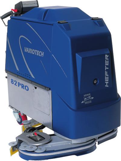 SCRUBBER - DRIER VARIOTECH 82 PRO This machine is mechanically or automatically operated concerning lifting and lowering to the scrubber head and the work position of the wing.