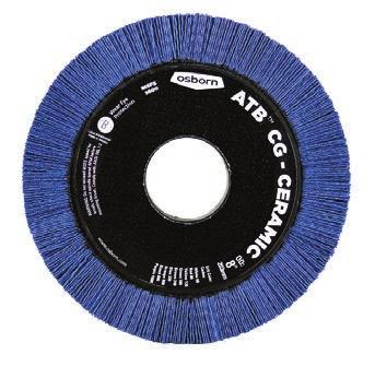 COMPOSITE WHEELS-AGGRESSIVE These brushes feature short trim and higher filament density for increased aggression, minimum cycle time and longer brush life.