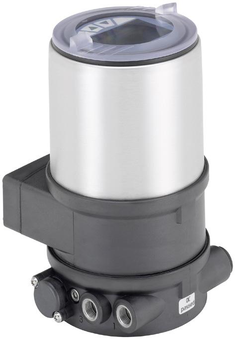 Type 8692 Positioner Compact robust stainless steel, NEMA 4X design Contact-free position sensor Integral control air routing Electrically isolated inputs and outputs Industry leading diagnostics