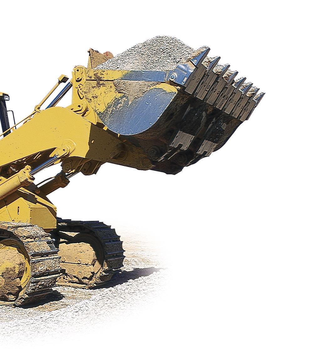 Structure The box-section main frame is designed specifically for the work of a track loader. It provides durability, resistance to twisting and a solid base for all components.
