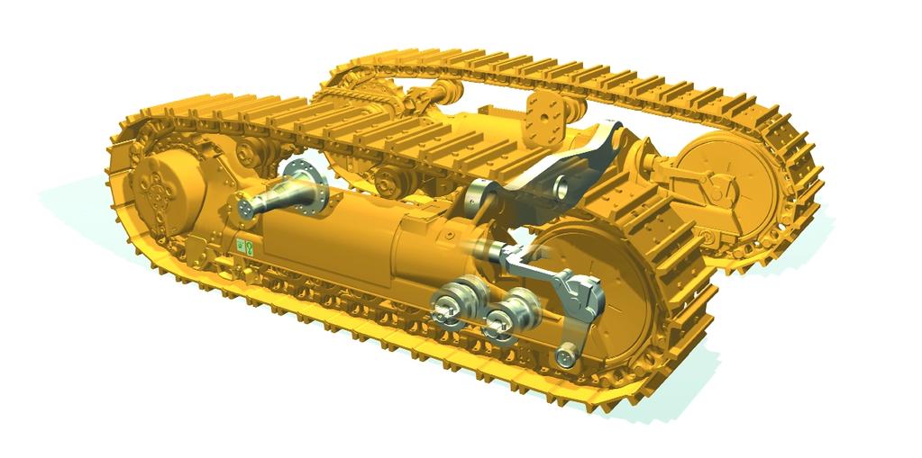 Oscillating Undercarriage Keeps more track on the ground for maximum traction and stability. Several shoe options provide best match to job conditions.