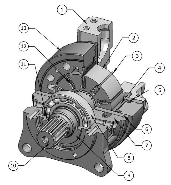 MV37 Series High Torque Vane Motor 5 Technical data The MV37 series motors are hydraulically balanced internally and therefore no significant radial loads are induced on the motor bearings which