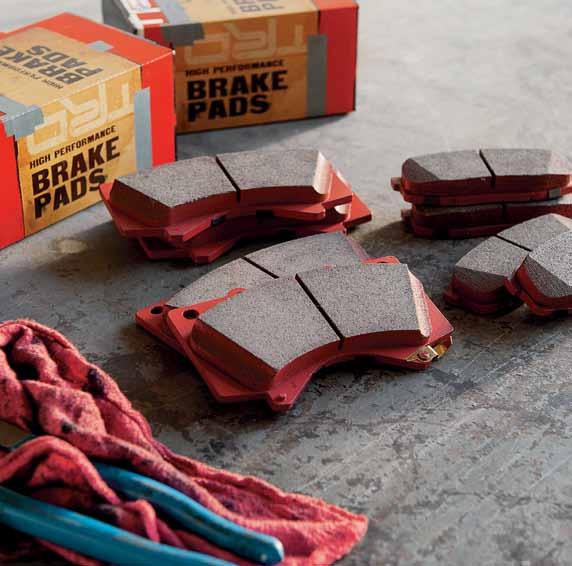 [a] TRD PERFORMANCE BRAKE PADS Help boost braking performance and reduce fade during repeated stops or extended downhill driving with TRD s