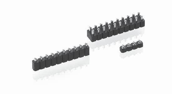 SPRING-LOADED CONNECTORS 2.54 mm GRID / SINGLE ROW / DOUBLE ROW /SURFACE MOUNT Basic modular connectors with spring-loaded contacts (SLC), surface mount.