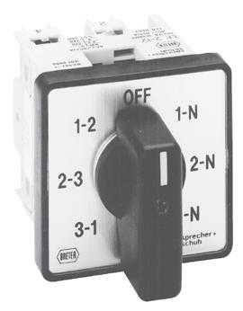 Series Rotary Cam es Sprecher + Schuh s comprehensive line of rotary cam switches are available for all control and load applications up to 25 amps.