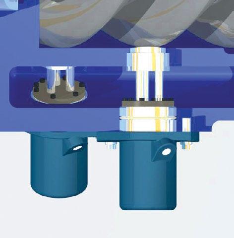 Triplex bearings provide superior life and reliability Rotor driven positive displacement pumps available where insufficient differential fluid pressure optional variable displacement lift valves - a