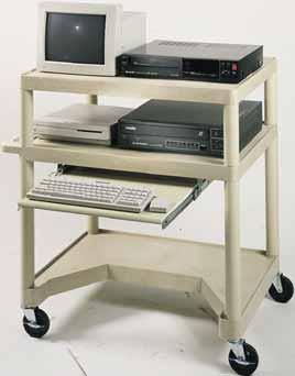 Computer Workstations Endura Computer Workstations LEMFT - Interactive video cart with full top shelf and pull-out keyboard shelf.