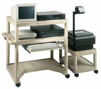 LEMFTO - Same as LEMFT with overhead projector stand and 2 casters. Specify putty, black or gray color. Assembly required. Wt. 73 lbs. 42 LEMFT W x D x 42 H 57 Lbs.
