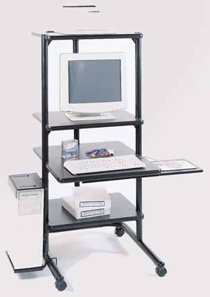 These space-saving units incorporate the same high quality features as listed on page 39. Shown with optional TLMS mouse shelf.