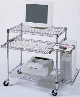 Multi-Purpose Wire Carts/Packing Station LICW4218 - Fully adjustable, mobile wire computer workstation.
