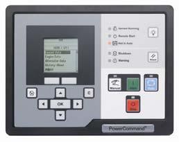 PowerCommand human machine interface HMI220 Description This control system includes an intuitive operator interface panel that allows for complete genset control as well as system metering, fault
