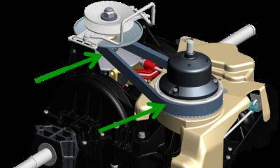 the belt routing - In case of failure in cold condition, check the transmission functionality
