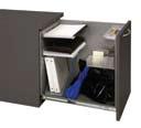 Side-Access Pedestals Side-access pedestal provides simple and personalized storage of multiple items from paper clips and CDs, to binders and files and