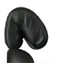 The Deluxe Comfort Headrest locks into angled positions to fully support the neck and