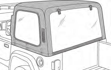 Two people are required to install the top on the vehicle. Secure Hardtop to Belt Rail Open the tailgate.