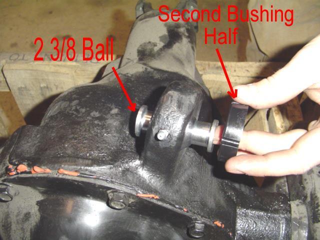 Fourth, place the supplied ball joint washers on either both sides of the ball joint bushings. Using the supplied #10-32 x 2.