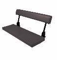 Continuous cushioned bench seat with backrest B