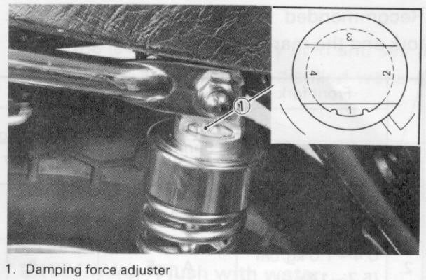 2. Damping force Turn the damping force adjuster with your fingers to increase or decrease the damping