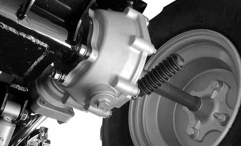 Change the oil with the final gear case warm, and the ATV on level ground to assure complete and rapid