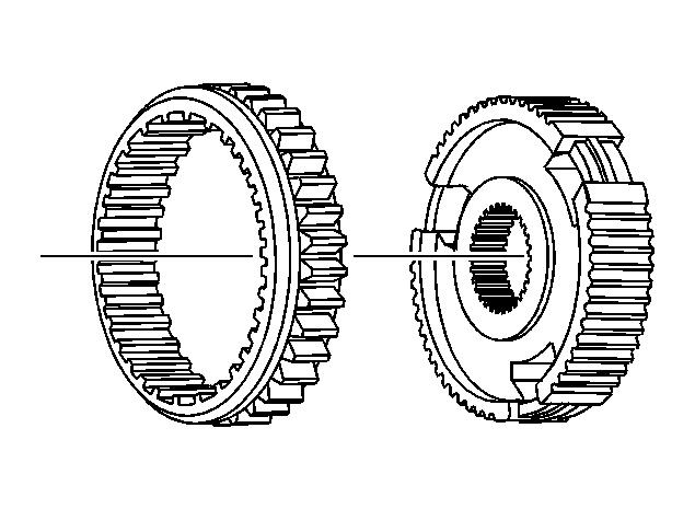 The 2nd gear internal blocking ring (227) The 2nd gear outer blocking ring (226) The 1st gear outer blocking ring (216) The 1st gear internal blocking ring (217)
