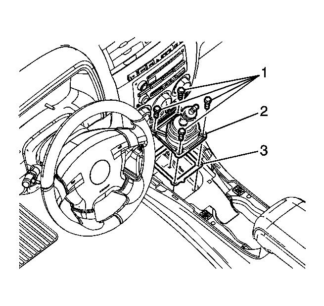 2. Remove the masking from the control lever opening and ensure the sealing surface is clean and dry. Fig. 15: Control Lever Housing Assembly Removal/Installation 3.
