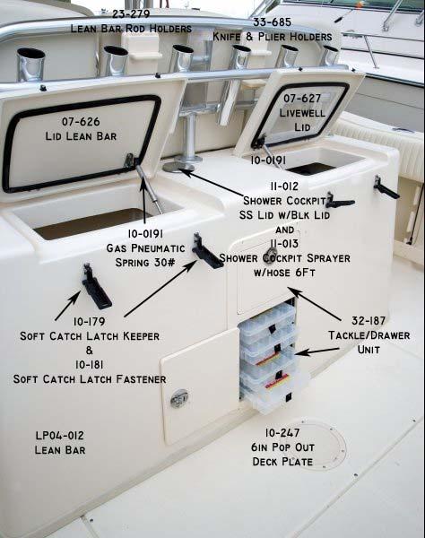 Together Delivering the Ultimate Boating Experience! LEAN BAR 10-1054 Footrest Folding Lean Bar 43 x 8.5 10-1055 Footrest Folding 18 x 8.